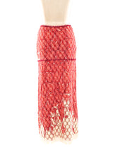 Jean Paul Gaultier Dot Pattern Mesh Maxi Skirt Bottom arcadeshops.com