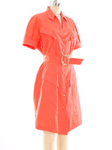 Thierry Mugler Coral Shirt Dress Dress arcadeshops.com