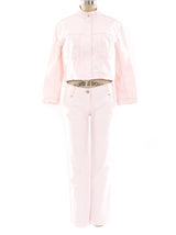 Dior Blush Denim Ensemble Suit arcadeshops.com