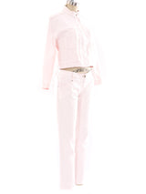 Dior Blush Denim Ensemble Suit arcadeshops.com