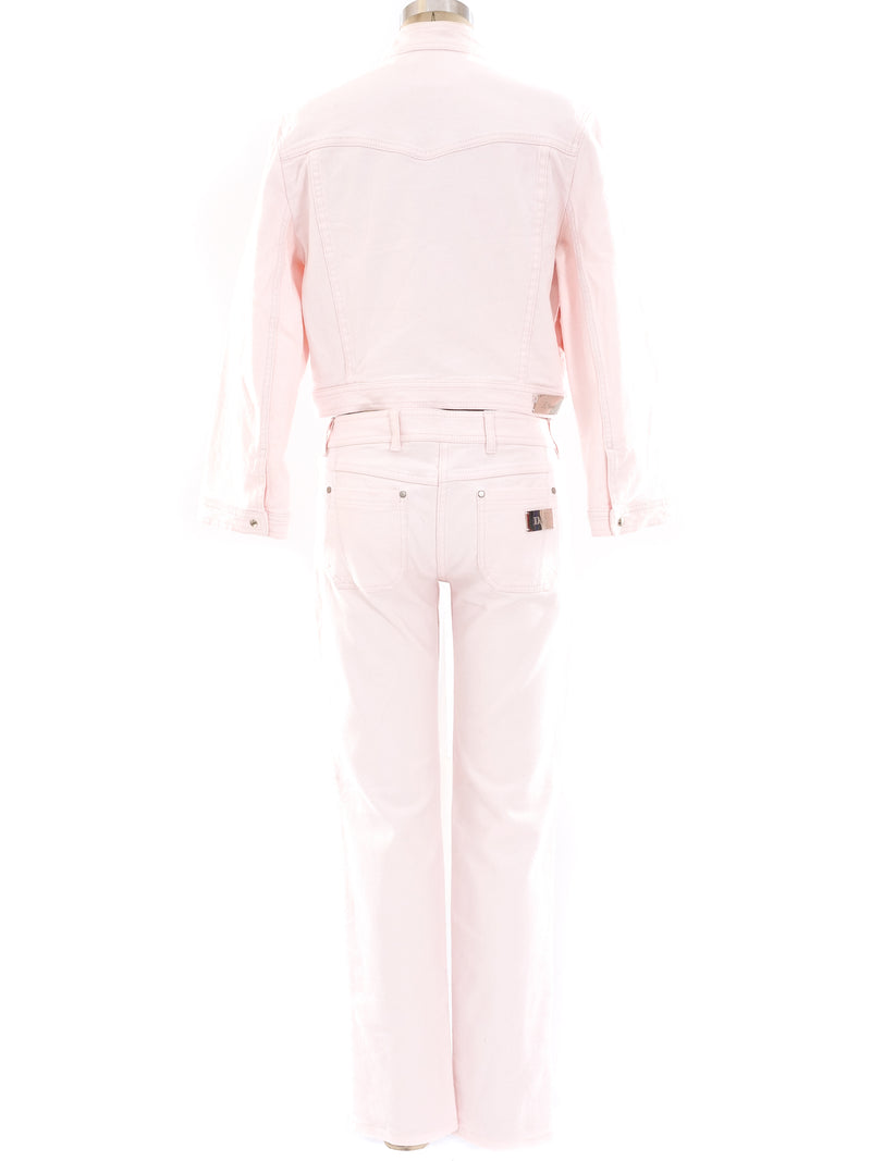 Dior Blush Denim Ensemble Suit arcadeshops.com