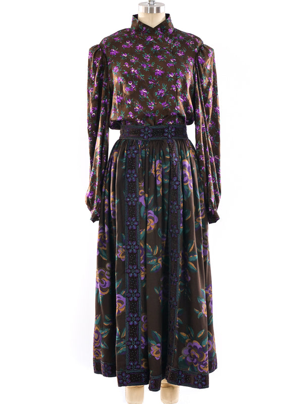 Oscar de la Renta Floral Printed Skirt Ensemble Suit arcadeshops.com