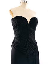 Vicky Tiel Ruched Jersey Gown Dress arcadeshops.com