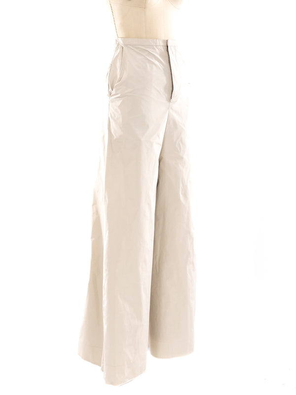 Acne Wide Leg Nylon Pants Bottom arcadeshops.com