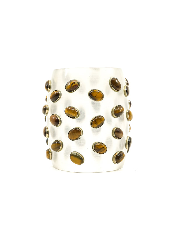 Tigers Eye Studded Resin Bangle Accessory arcadeshops.com