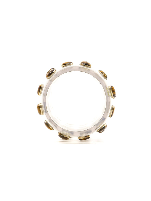 Tigers Eye Studded Resin Bangle Accessory arcadeshops.com
