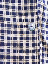 Chanel Check Print Silk Ensemble Suit arcadeshops.com