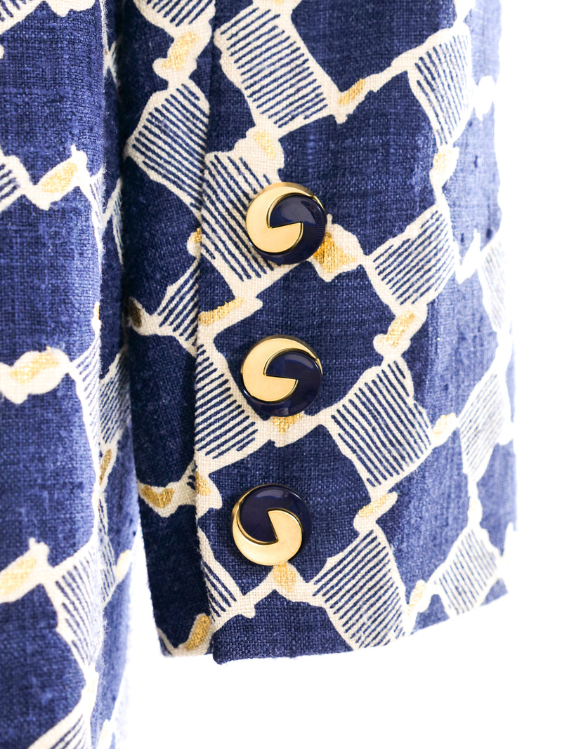 Abstract Metallic Check Jacket Jacket arcadeshops.com