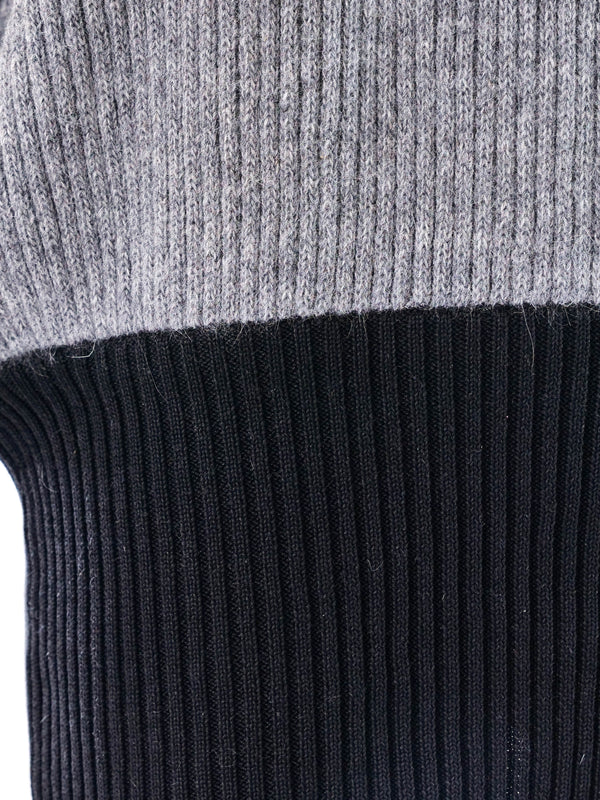 Gianfranco Ferre Two Tone Rib Knit Sweater Top arcadeshops.com