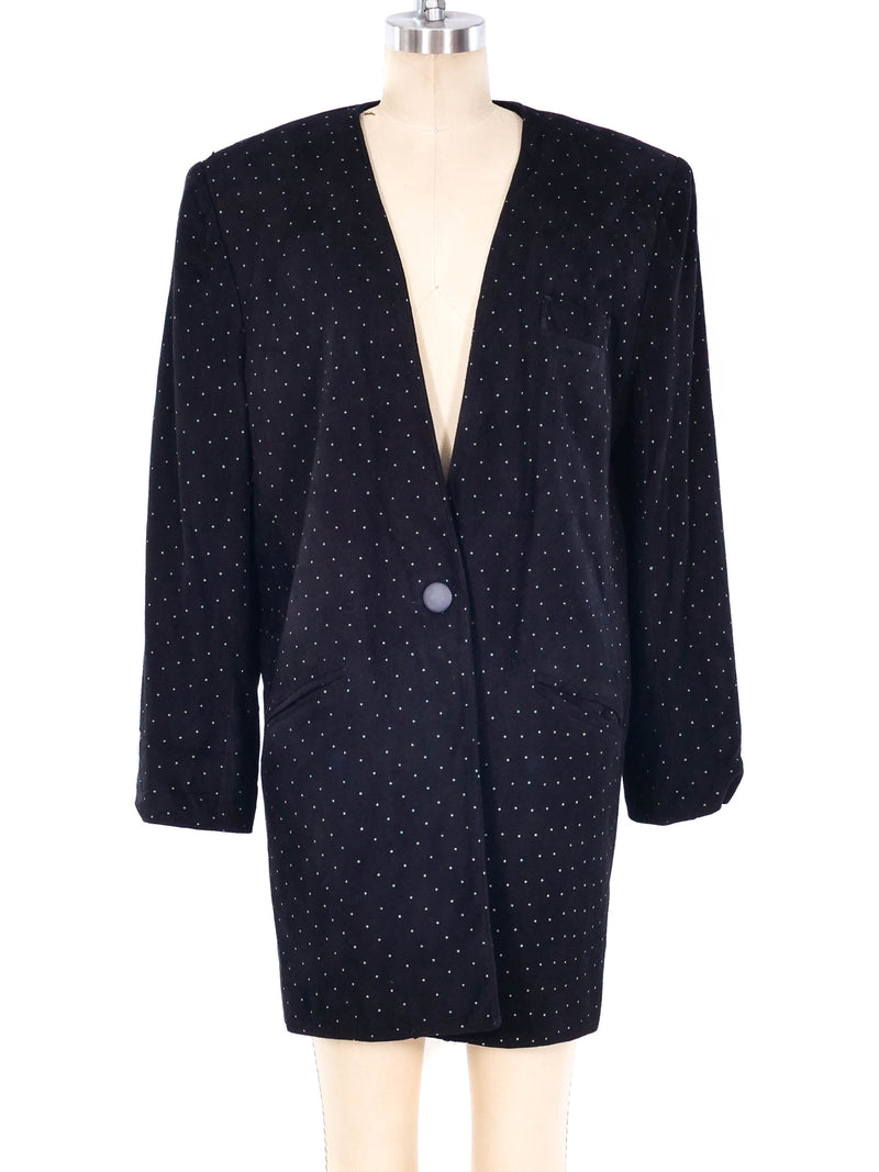 Polka Dot Suede Jacket Jacket arcadeshops.com