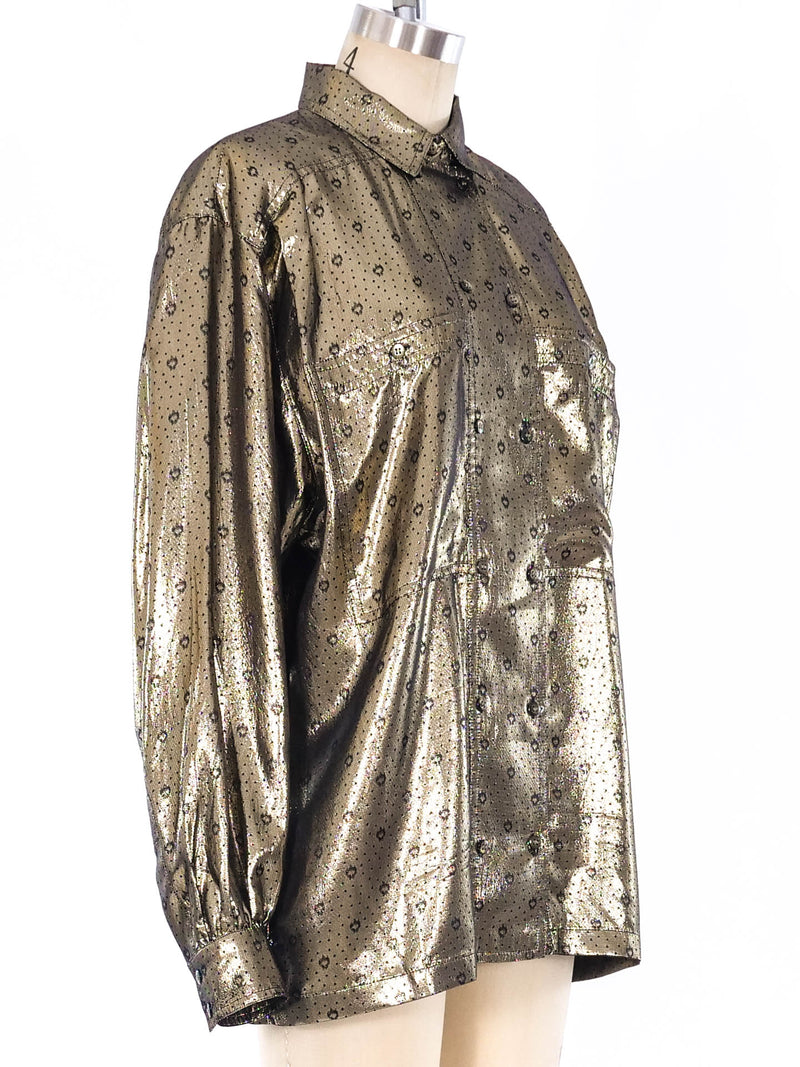 Escada Gold Lurex Top Top arcadeshops.com