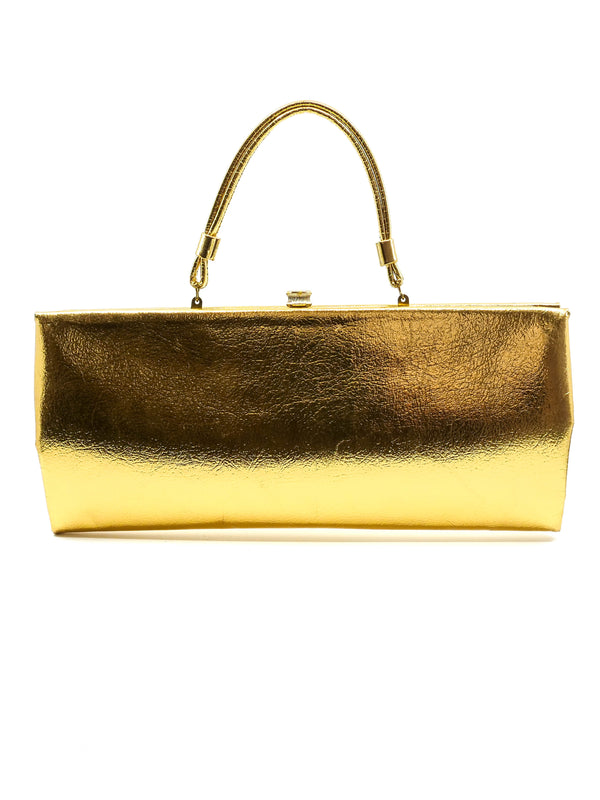 Metallic Gold Convertible Clutch Accessory arcadeshops.com