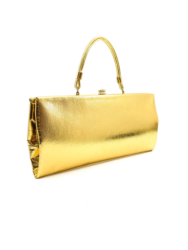 Metallic Gold Convertible Clutch Accessory arcadeshops.com