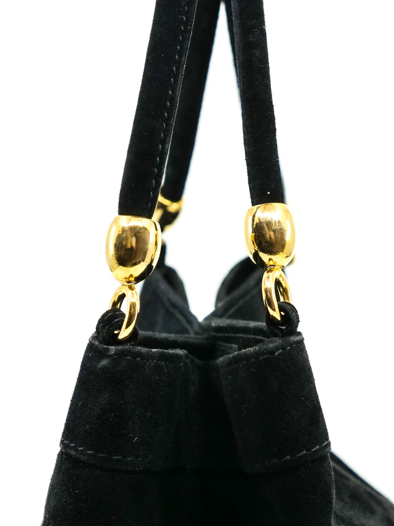 Escada Embellished Suede Bucket Bag Accessory arcadeshops.com
