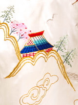 Ivory Dragon Embroidered Silk Robe Jacket arcadeshops.com