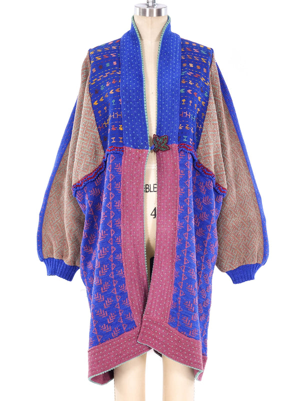 Patchwork Knit Cardigan Jacket arcadeshops.com