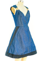 Galanos Denim Dress With Hook Hardware Dress arcadeshops.com