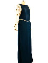 Geoffrey Beene Black Ivory Silk Gown Dress arcadeshops.com