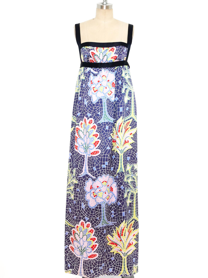 Geoffrey Beene Floral Mosaic Gown Dress arcadeshops.com