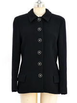 Gianni Versace Black Wool Jacket Jacket arcadeshops.com
