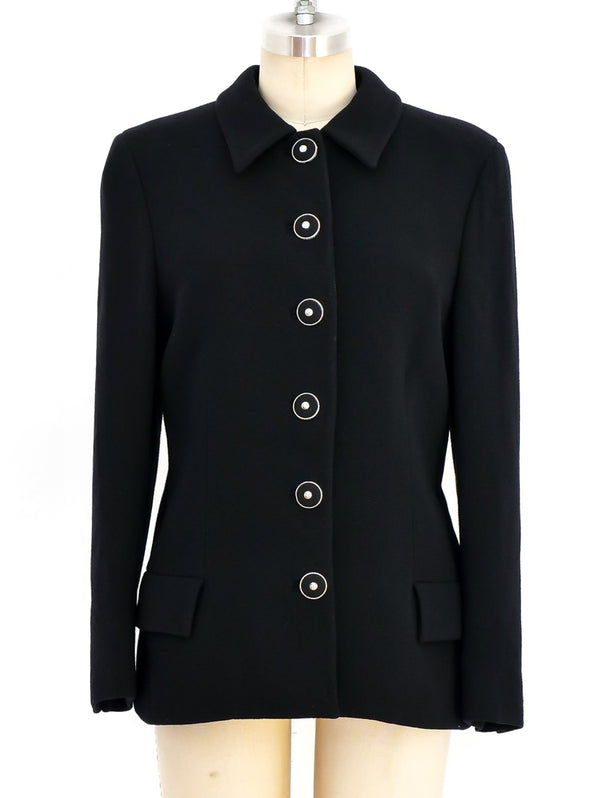 Gianni Versace Black Wool Jacket Jacket arcadeshops.com