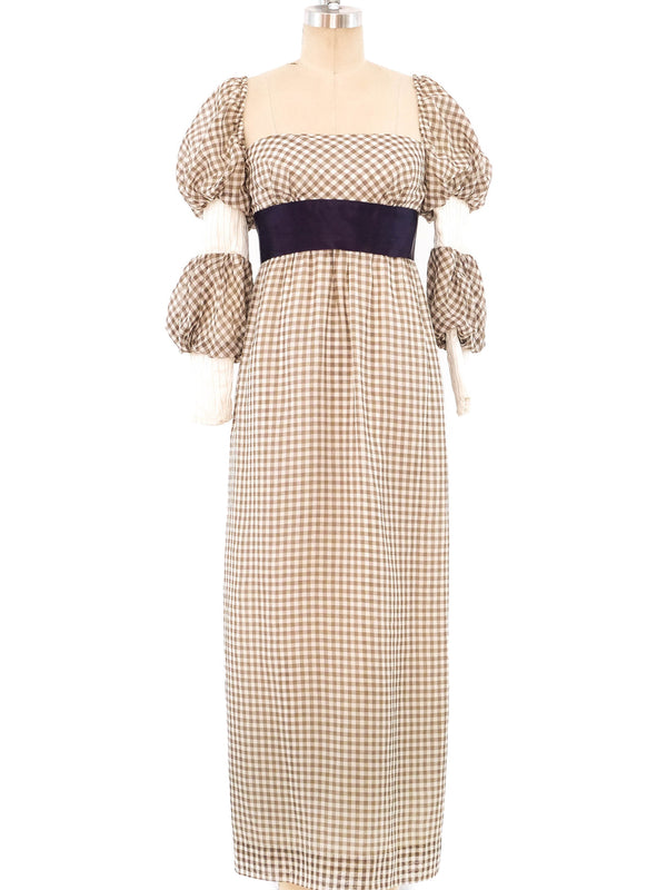 Gingham Maxi Dress Dress arcadeshops.com