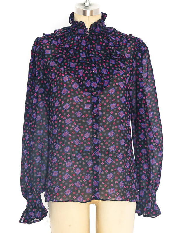 Givenchy Printed Chiffon Top Top arcadeshops.com