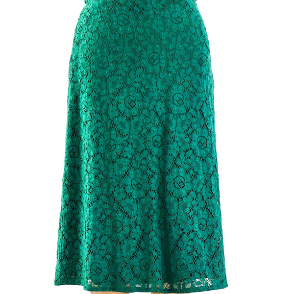 Gucci Green Lace Skirt