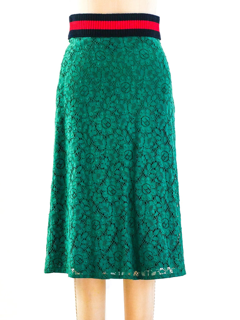 Gucci Green Lace Skirt Gucci Green Lace Skirt