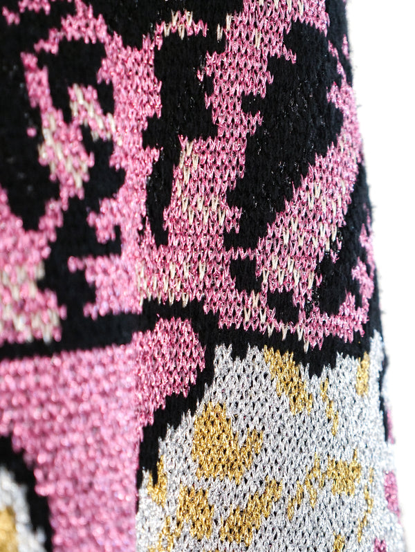 Gucci Metallic Tiger Face Sweater Top arcadeshops.com