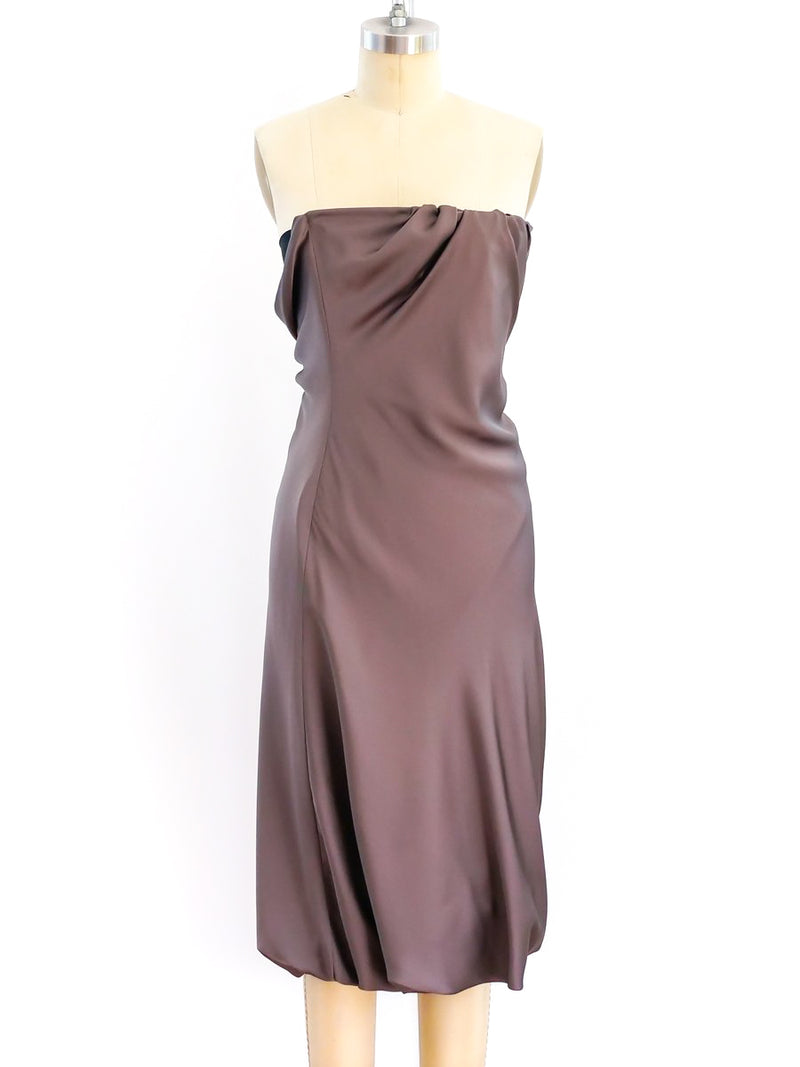 Gucci Strapless Silk Bustier Dress Dress arcadeshops.com