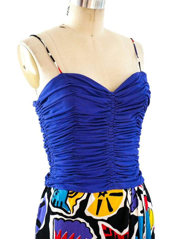 Guy Laroche Aquatic Print Jersey Dress Dress arcadeshops.com