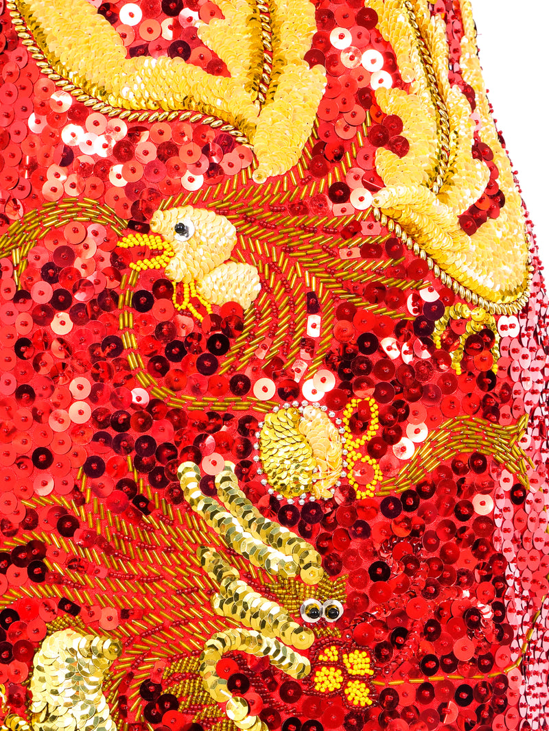 Chinese Dragon Motif Embellished Dress Dress arcadeshops.com