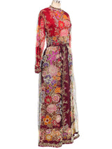 Donald Brooks Floral Embroidered Net Dress Dress arcadeshops.com