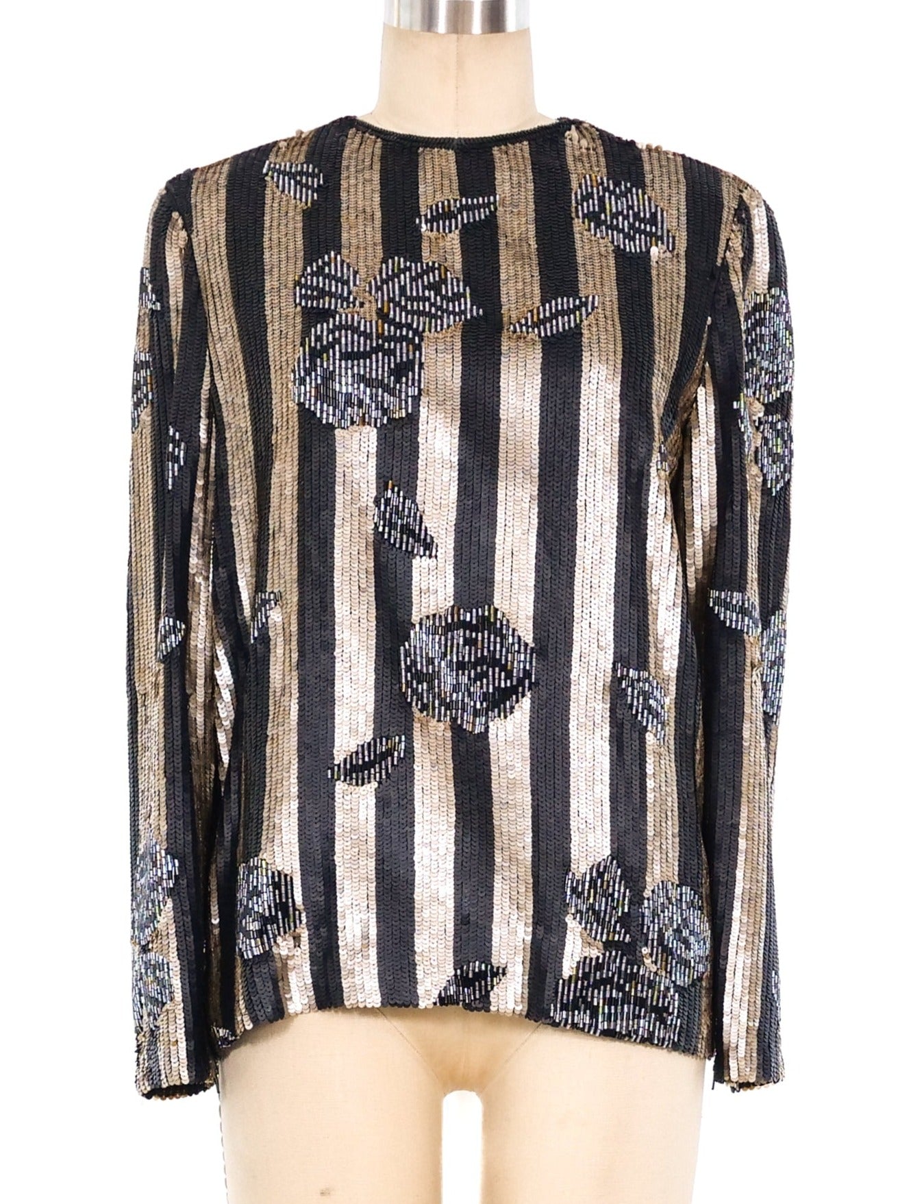 striped sequin top