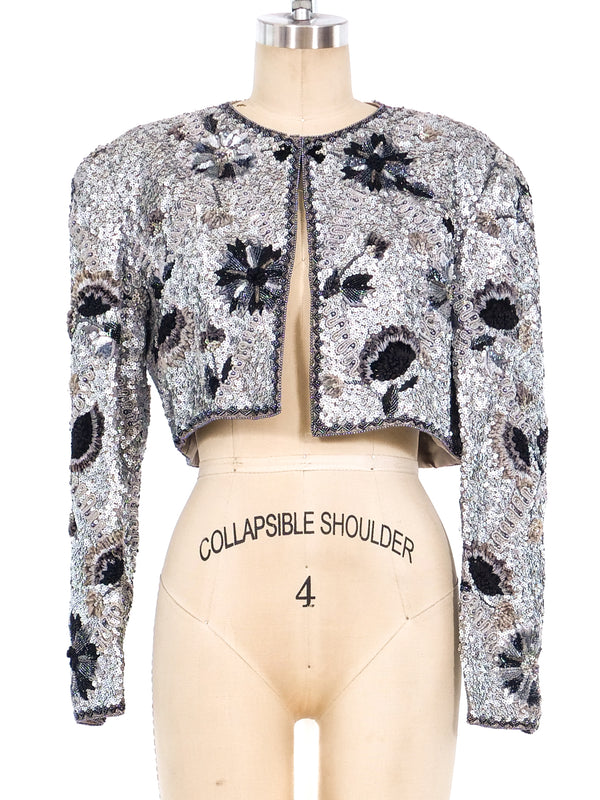 Richilene Embellished Cropped Jacket Jacket arcadeshops.com