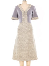 Rhinestone Embellished Tweed Dress Dress arcadeshops.com