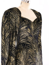 Metallic Gold Lurex and Velvet Dress Dress arcadeshops.com