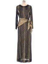Lurex Striped Chiffon Caftan Dress arcadeshops.com