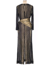 Lurex Striped Chiffon Caftan Dress arcadeshops.com
