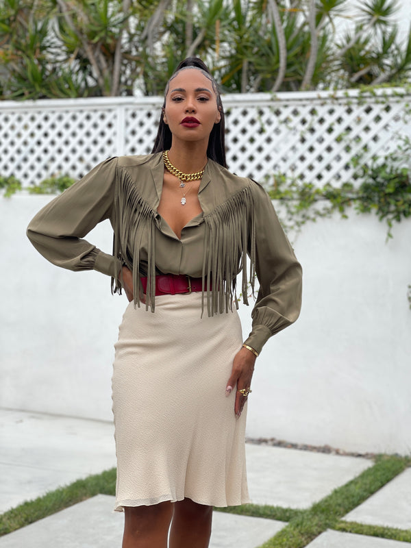 Hermes Crepe Skirt Bottom arcadeshops.com