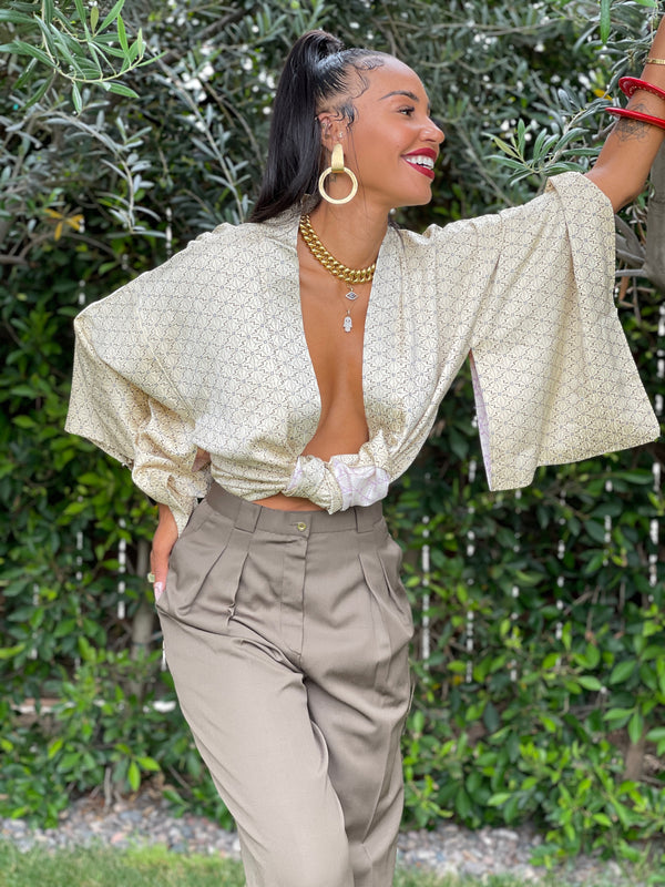 Matte Goldtone Hoop Earrings  arcadeshops.com