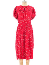 Jean Patou Dotted Red Dress Dress arcadeshops.com