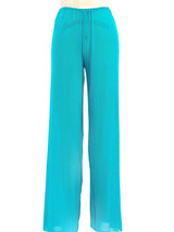 Jean Paul Gaultier Turquoise Net Pants Bottom arcadeshops.com