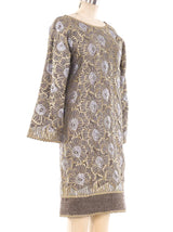 Geoffrey Beene Metallic Floral Embroidered Dress Dress arcadeshops.com