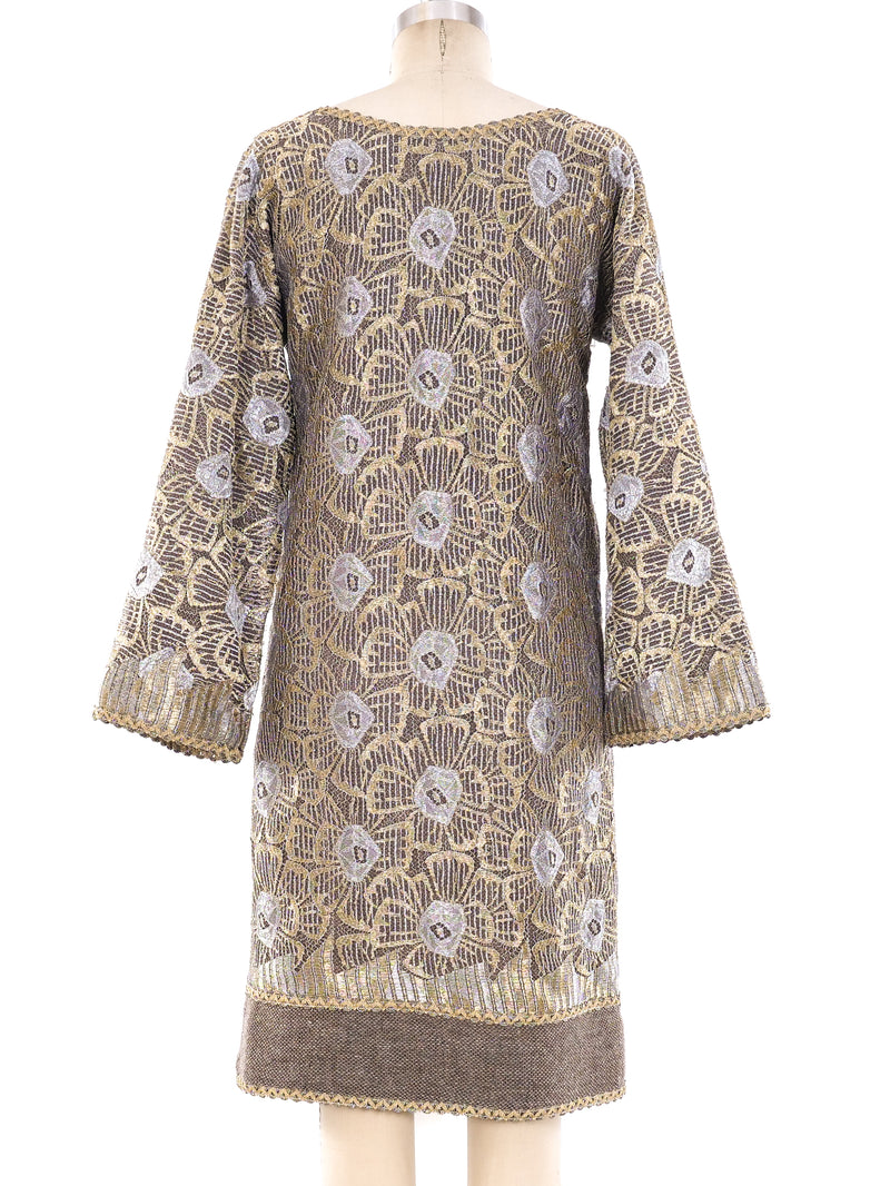 Geoffrey Beene Metallic Floral Embroidered Dress Dress arcadeshops.com