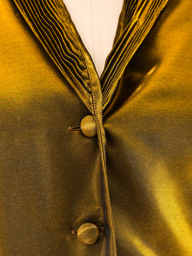 Romeo Gigli Metallic Pleated Jacket Jacket arcadeshops.com