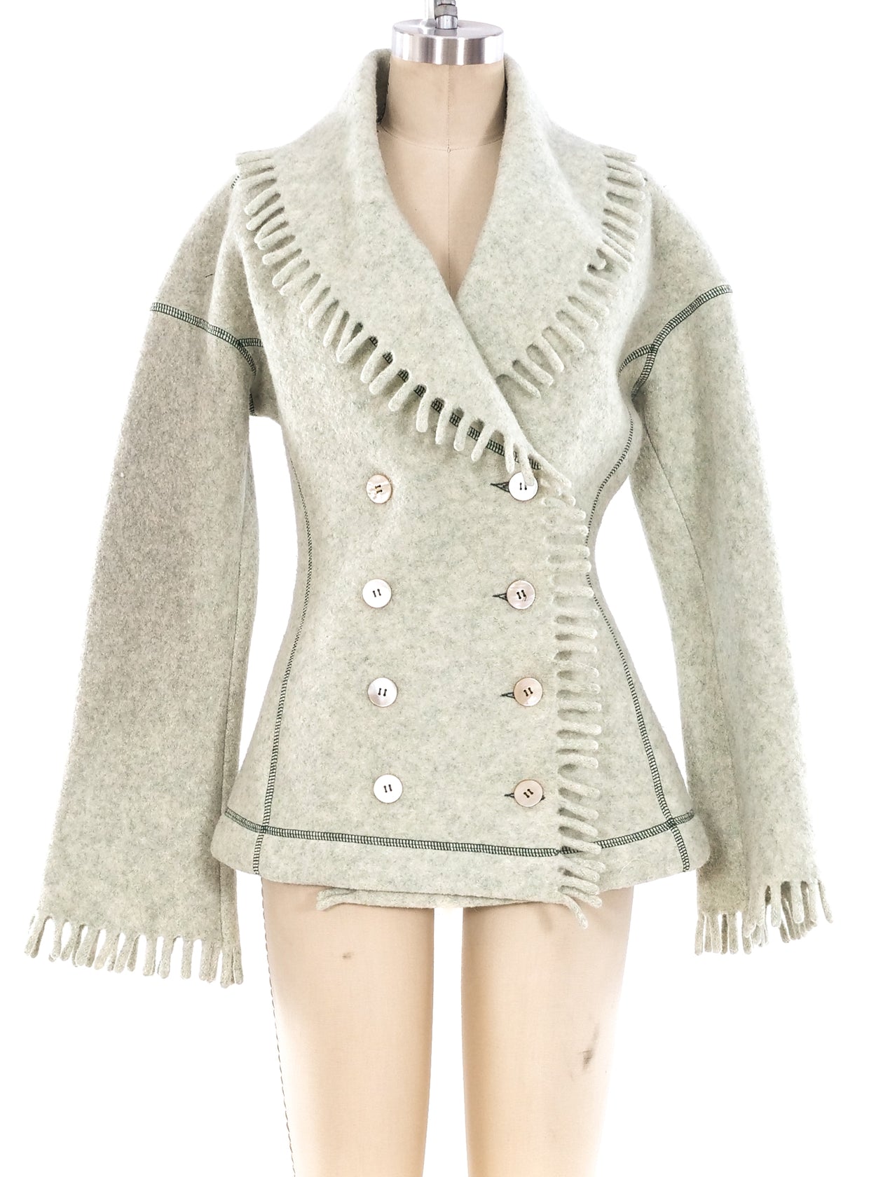 Alaia Fringe Trimmed Wool Jacket
