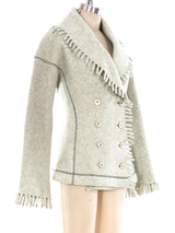 Alaia Fringe Trimmed Wool Jacket Jacket arcadeshops.com
