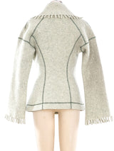 Alaia Fringe Trimmed Wool Jacket Jacket arcadeshops.com